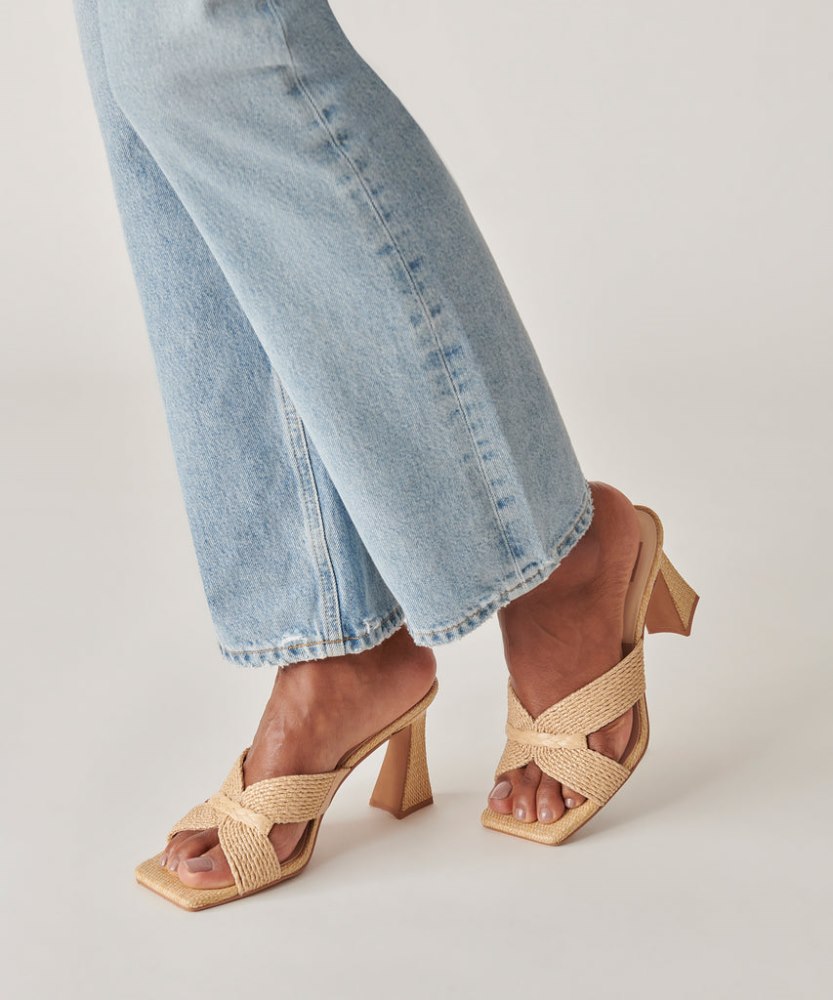 Dolce Vita Nitro Heels Lt Natural Raffia