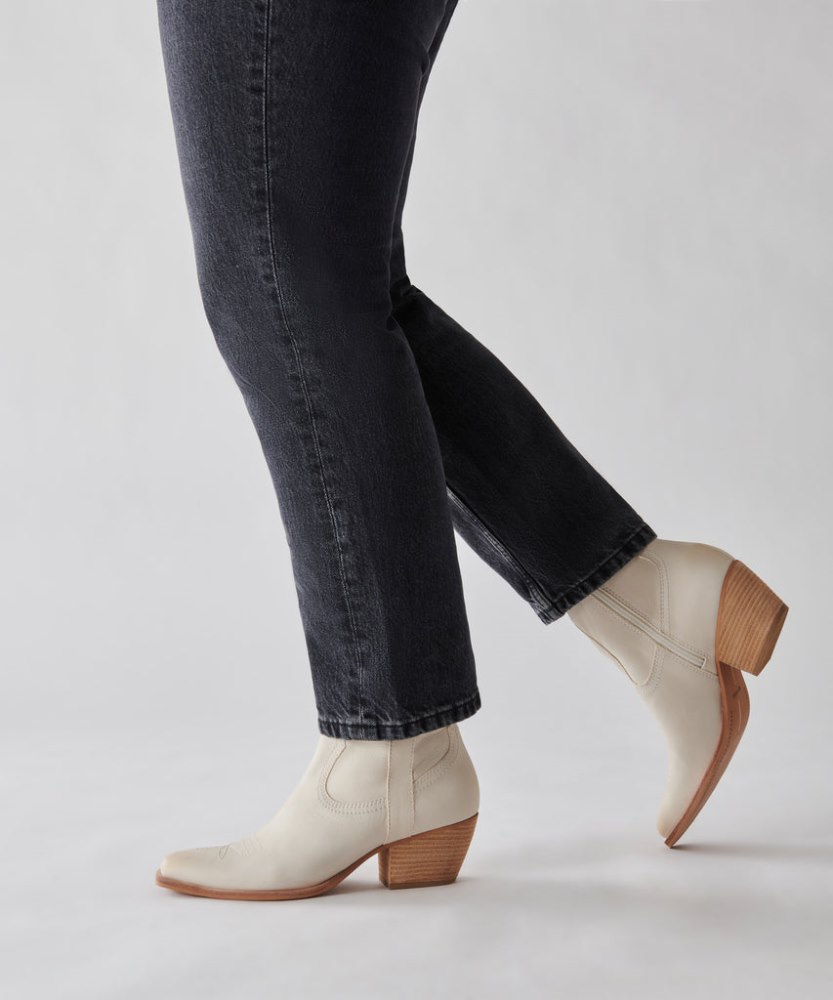 Dolce Vita Silma Booties Ivory Nubuck