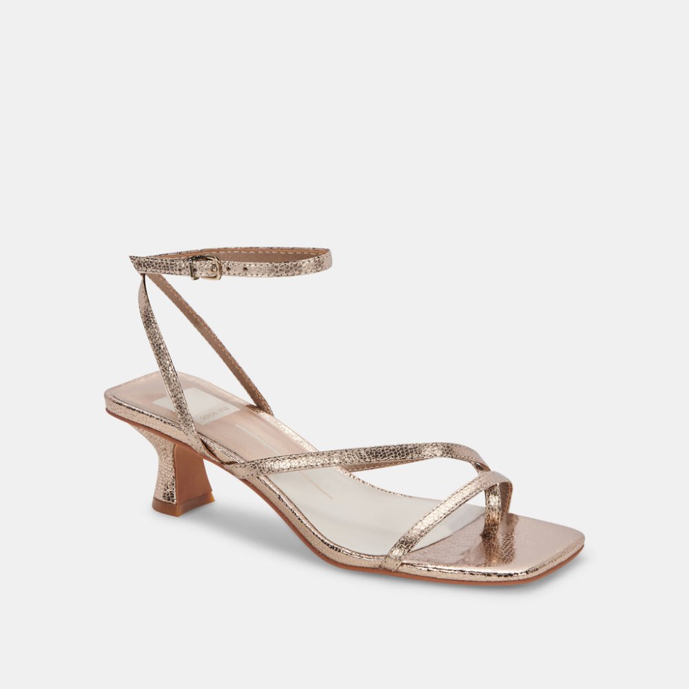 Dolce Vita Baylor Heels Dark Gold Crackled Stella