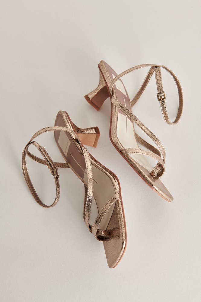 Dolce Vita Baylor Heels Dark Gold Crackled Stella
