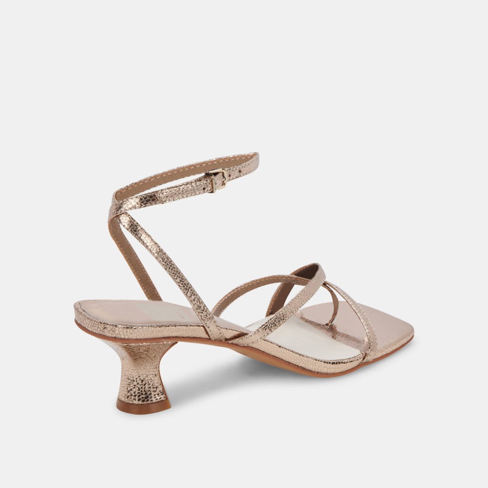 Dolce Vita Baylor Heels Dark Gold Crackled Stella
