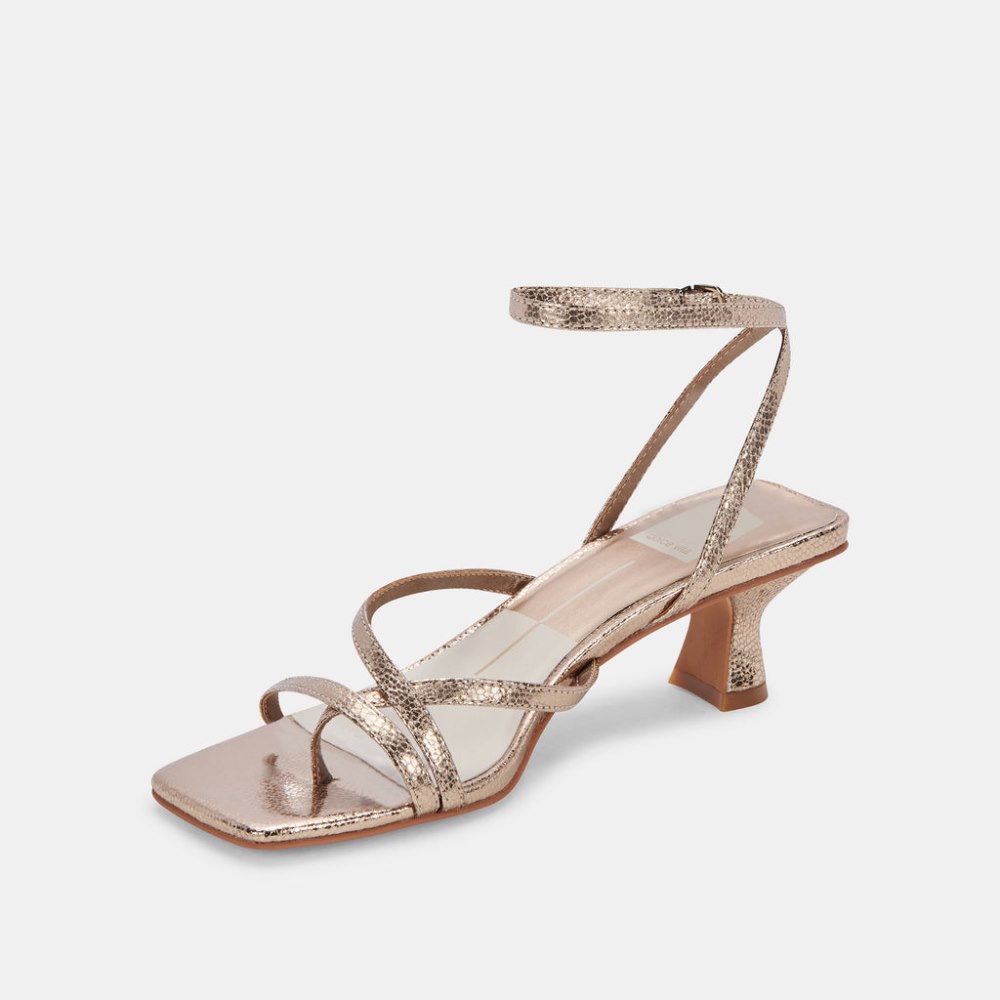 Dolce Vita Baylor Heels Dark Gold Crackled Stella