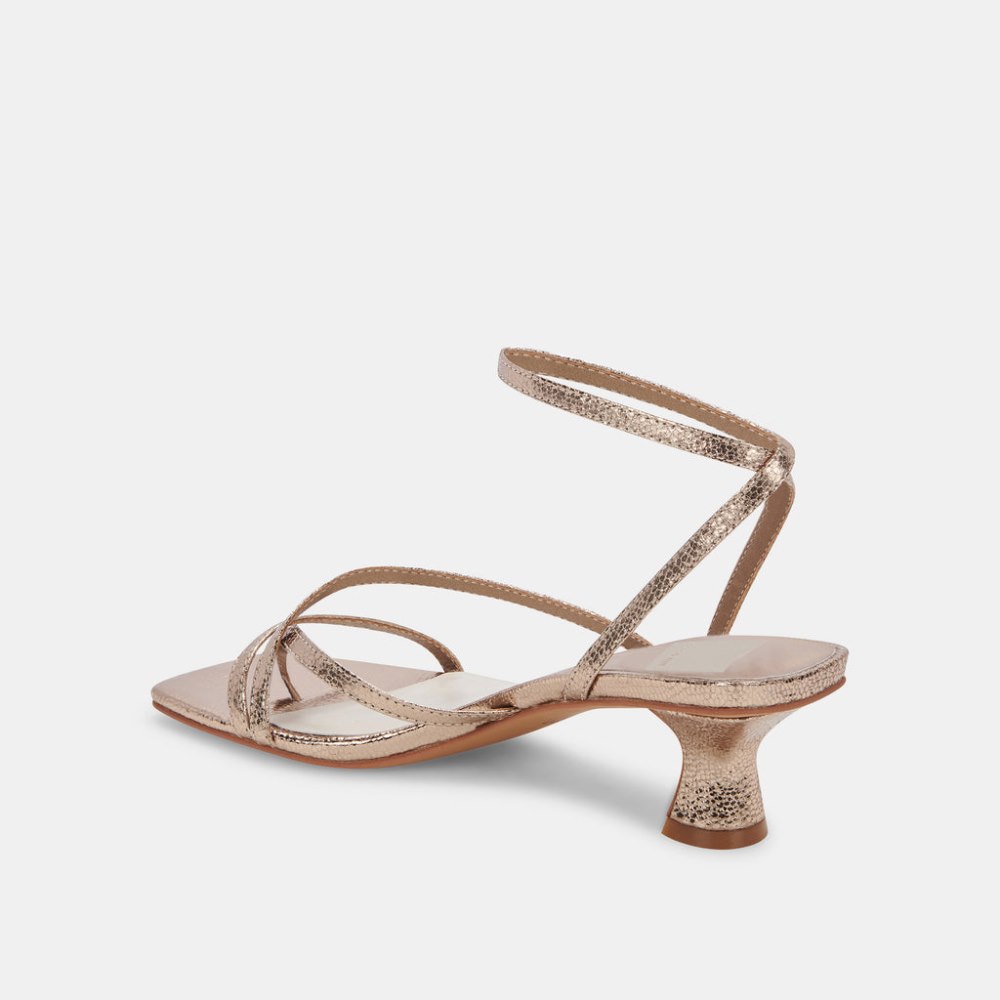 Dolce Vita Baylor Heels Dark Gold Crackled Stella