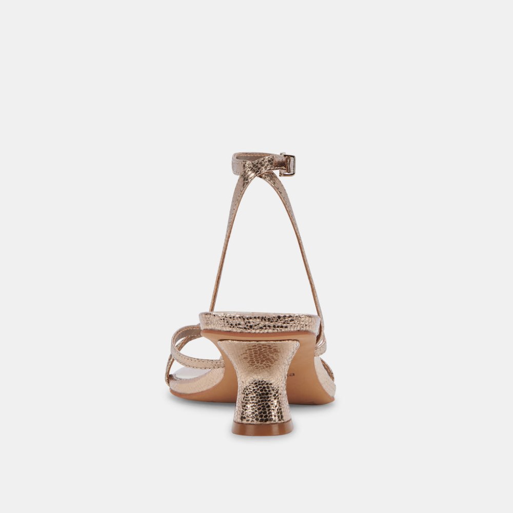 Dolce Vita Baylor Heels Dark Gold Crackled Stella