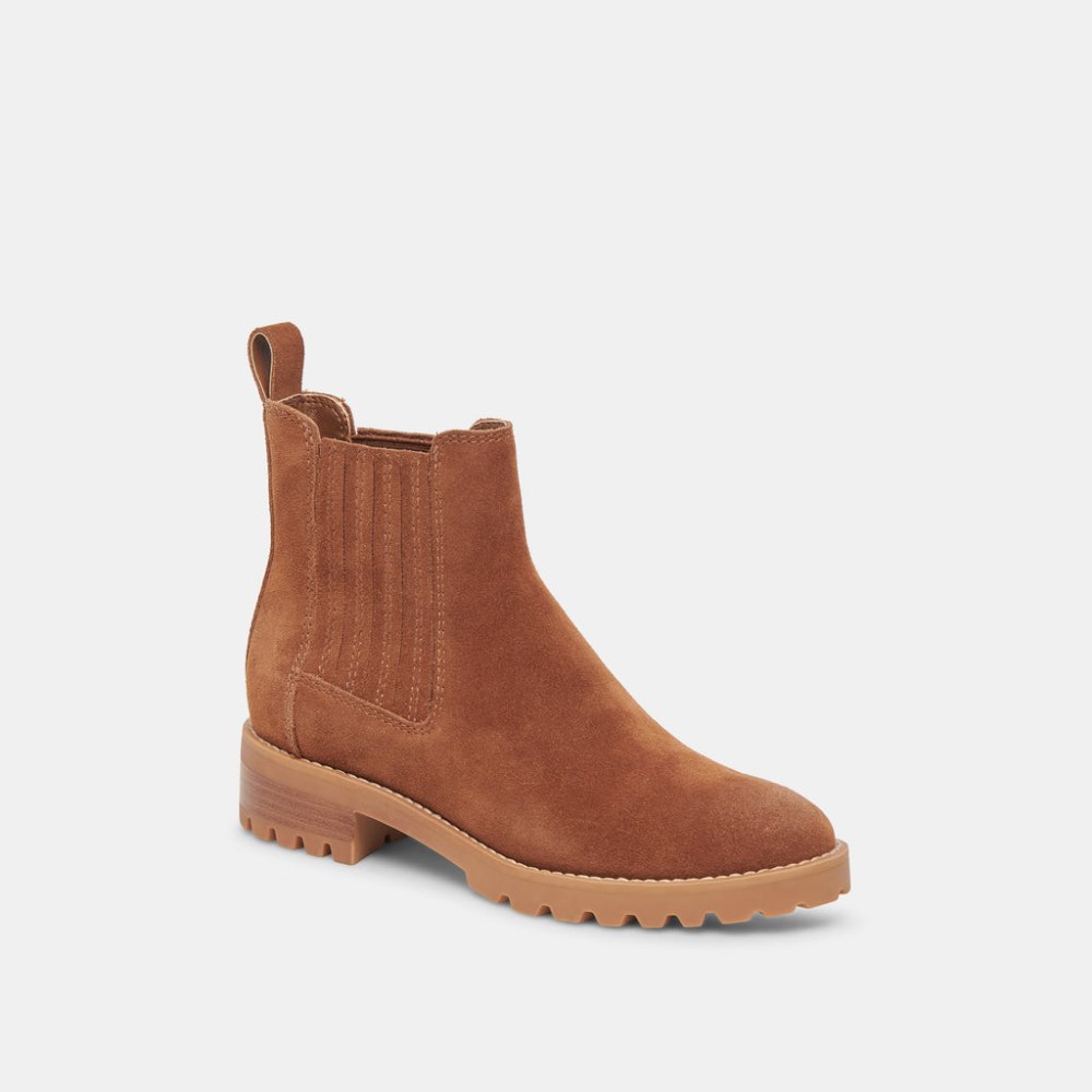 Dolce Vita Fraya H2o Booties Brown Suede
