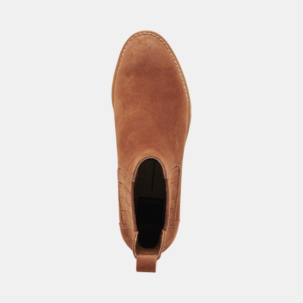 Dolce Vita Fraya H2o Booties Brown Suede