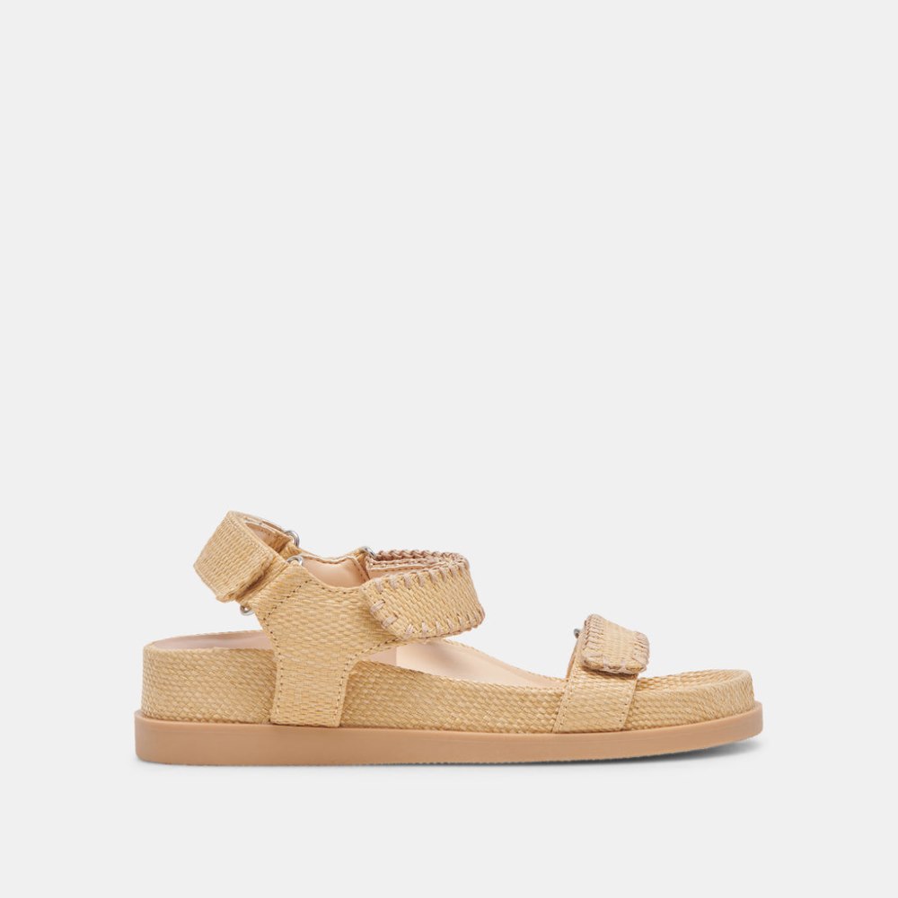 Dolce Vita Senora Sandals Lt Natural Raffia