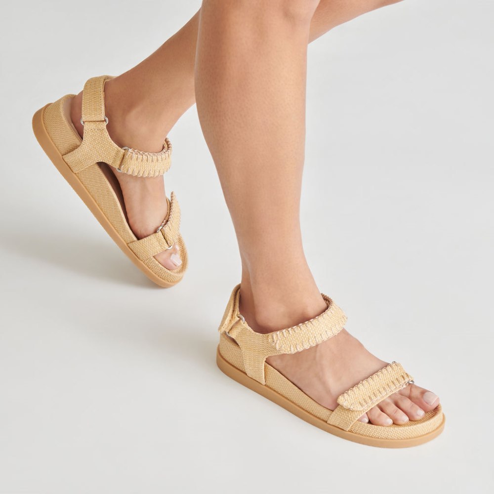 Dolce Vita Senora Sandals Lt Natural Raffia
