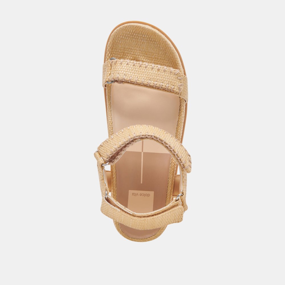 Dolce Vita Senora Sandals Lt Natural Raffia