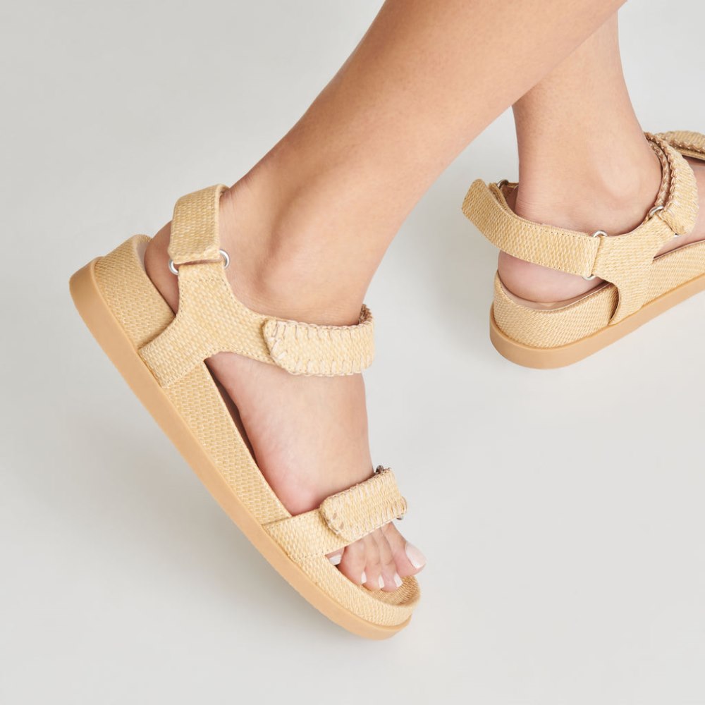 Dolce Vita Senora Sandals Lt Natural Raffia