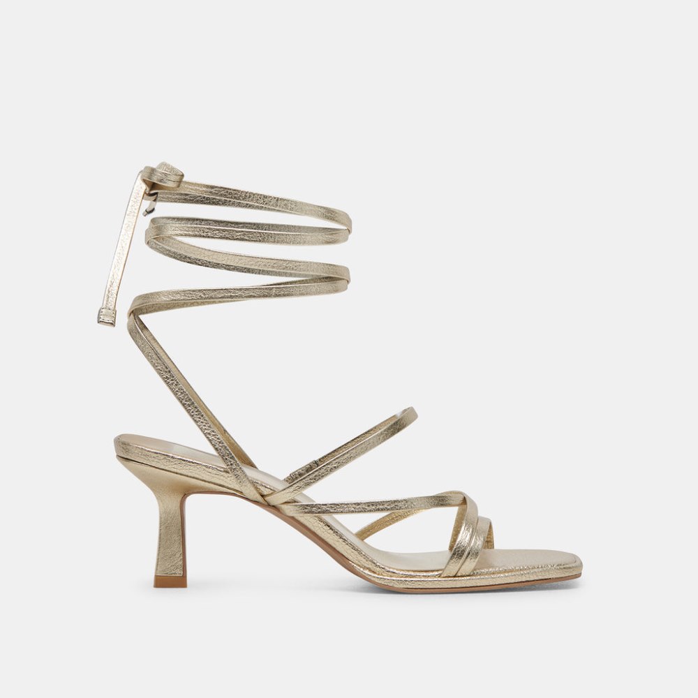 Dolce Vita Malabo Heels Platinum Metallic Leather
