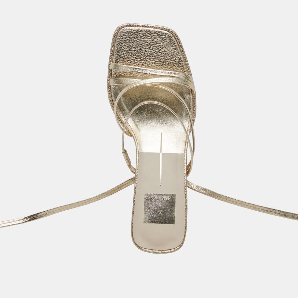 Dolce Vita Malabo Heels Platinum Metallic Leather