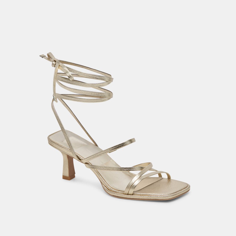 Dolce Vita Malabo Heels Platinum Metallic Leather
