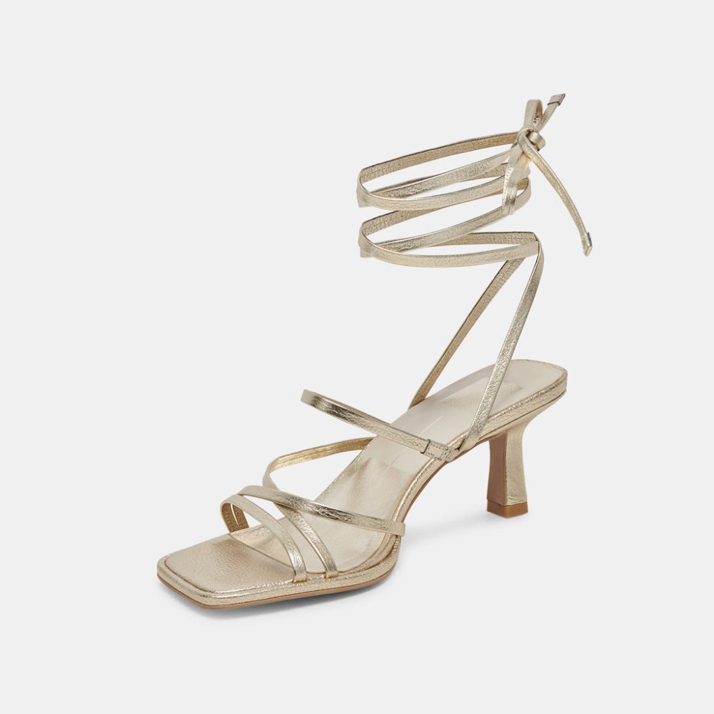 Dolce Vita Malabo Heels Platinum Metallic Leather