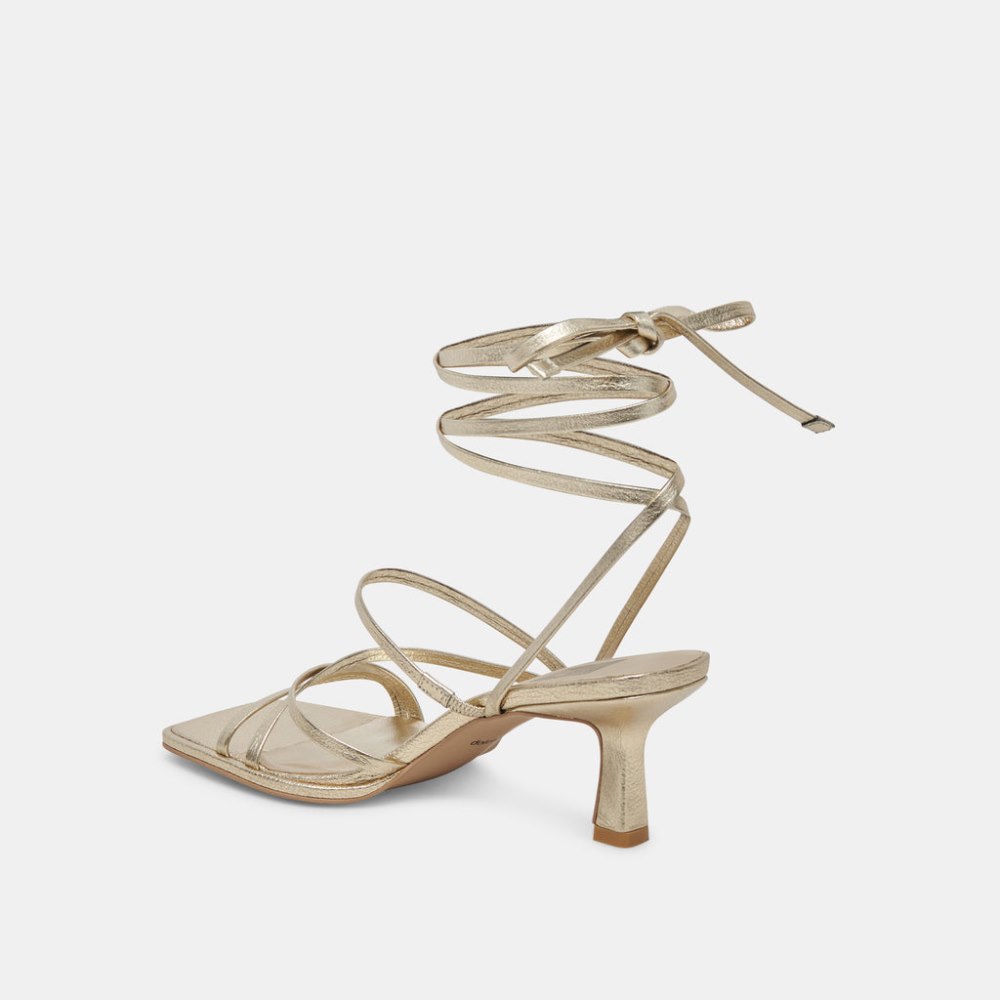 Dolce Vita Malabo Heels Platinum Metallic Leather