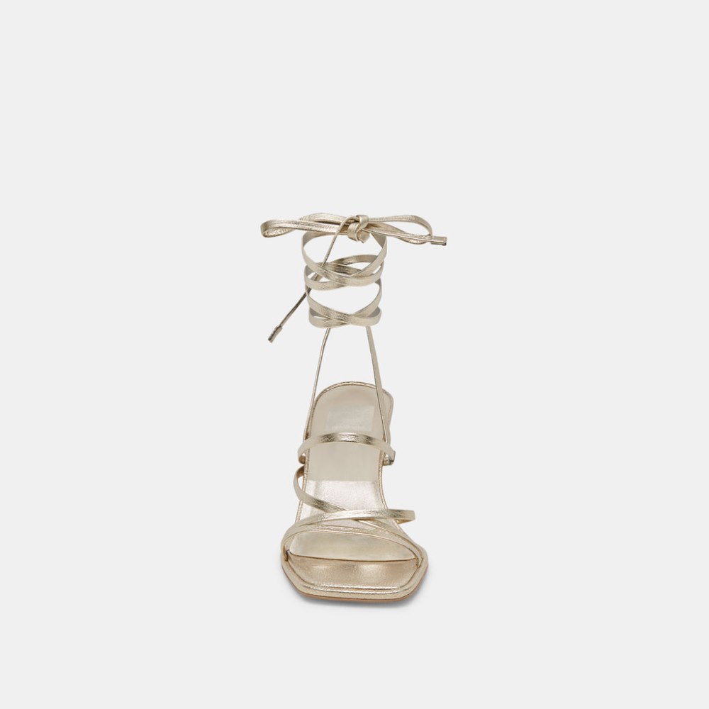 Dolce Vita Malabo Heels Platinum Metallic Leather