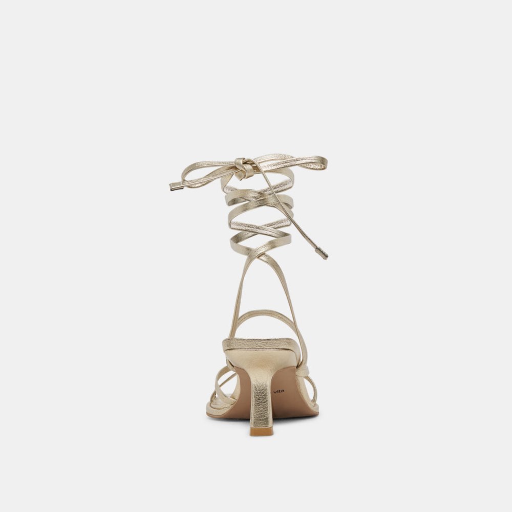 Dolce Vita Malabo Heels Platinum Metallic Leather