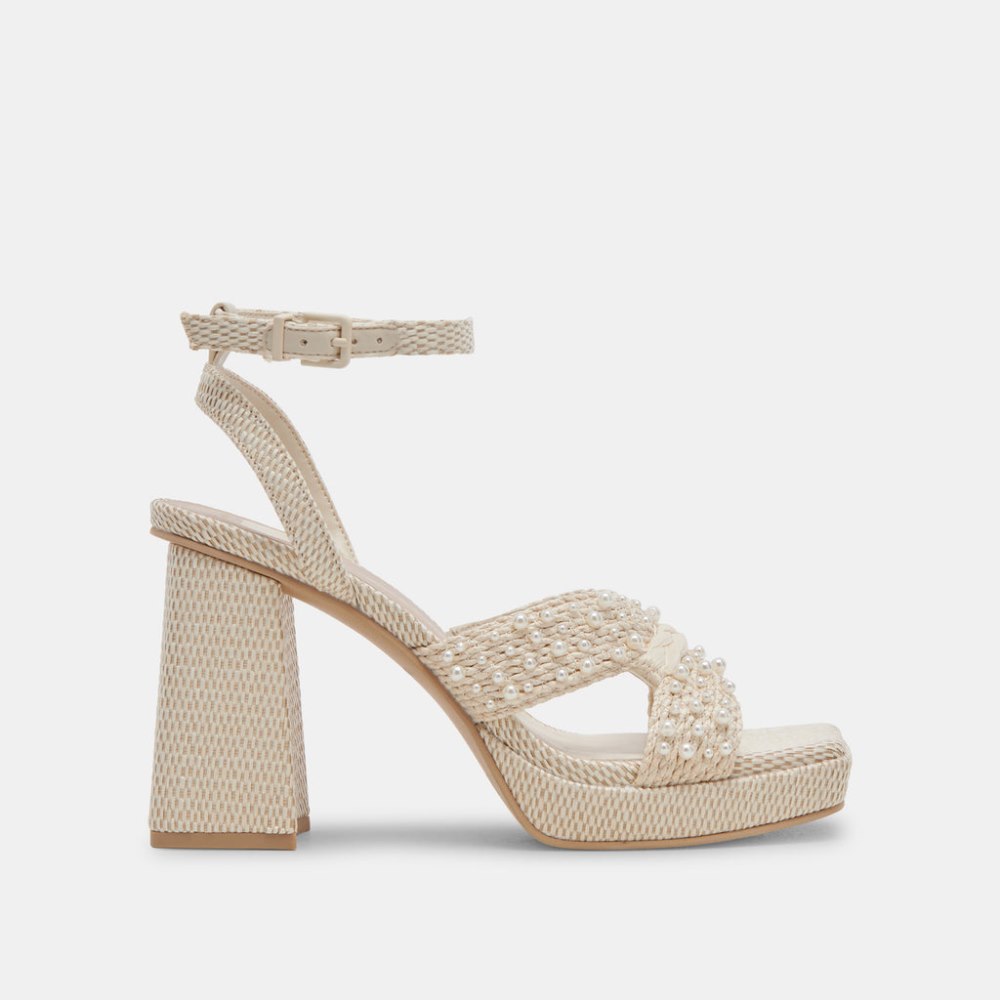 Dolce Vita Aries Pearl Heels Vanilla Pearls