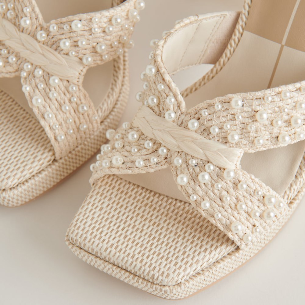 Dolce Vita Aries Pearl Heels Vanilla Pearls