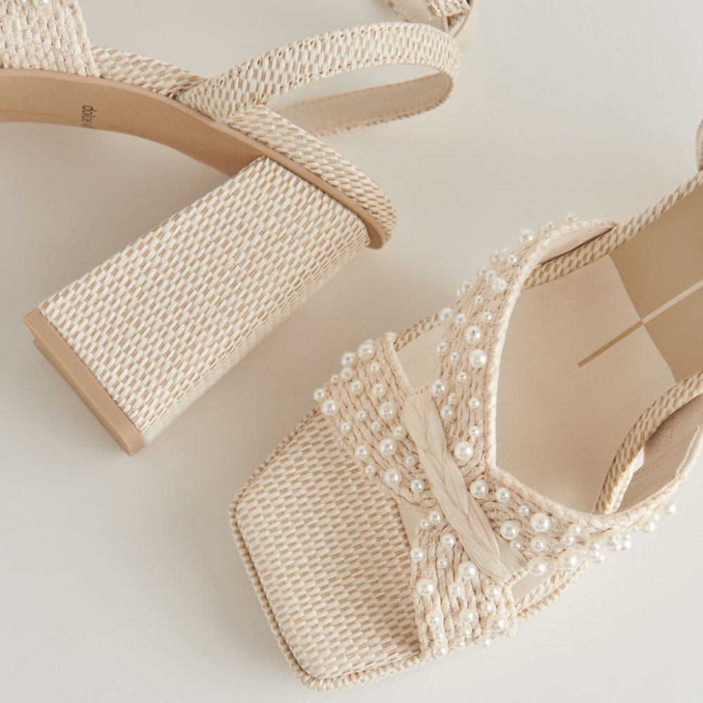 Dolce Vita Aries Pearl Heels Vanilla Pearls