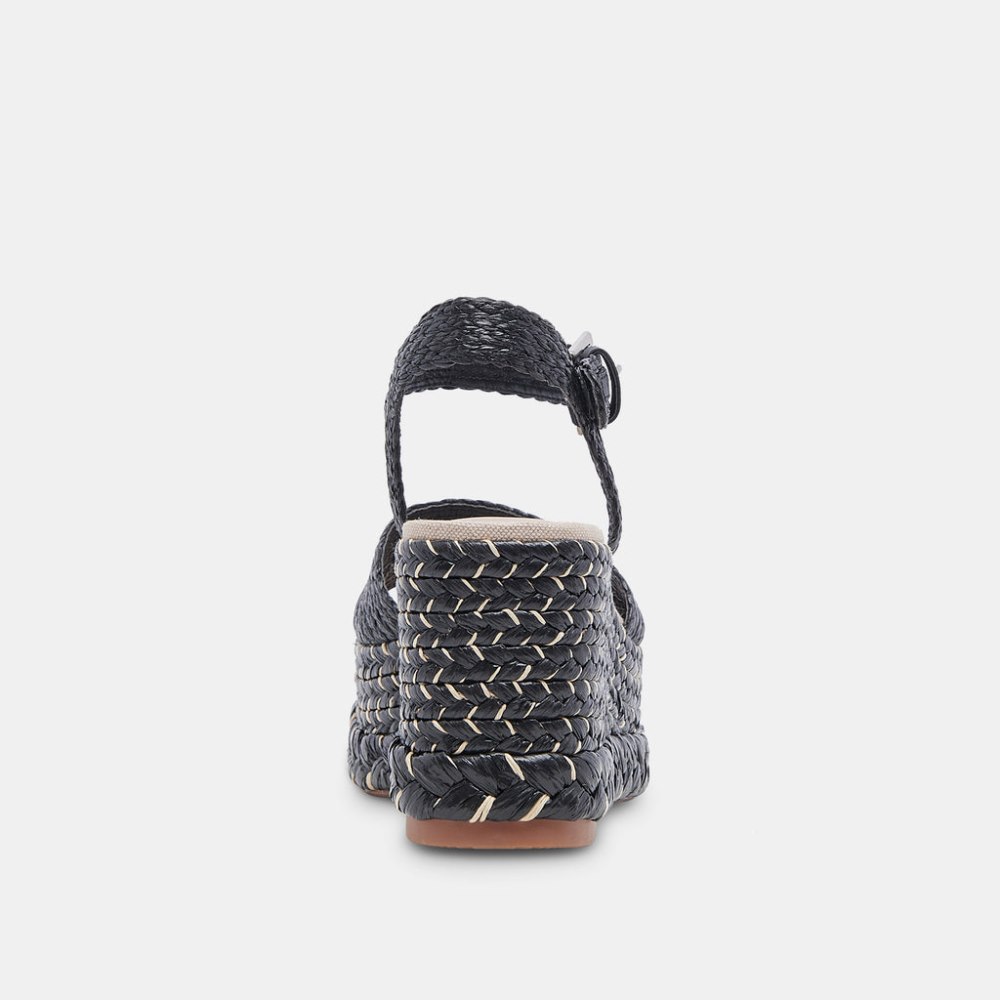 Dolce Vita Tiago Wedges Black Raffia