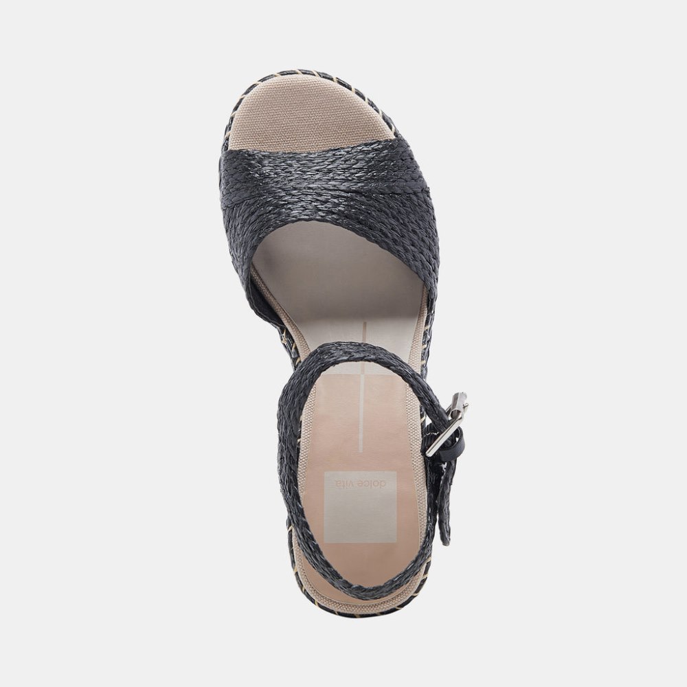 Dolce Vita Tiago Wedges Black Raffia