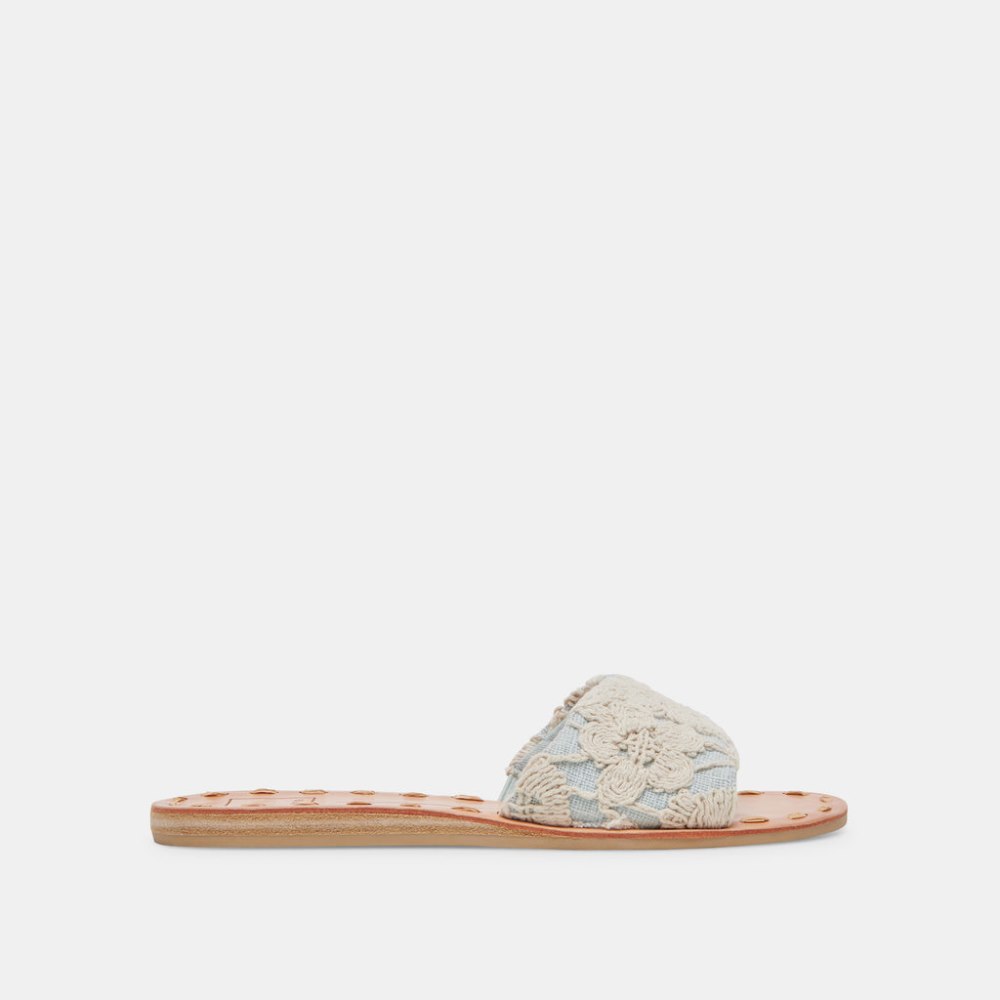 Dolce Vita Dalon Sandals Cream Blue Lace