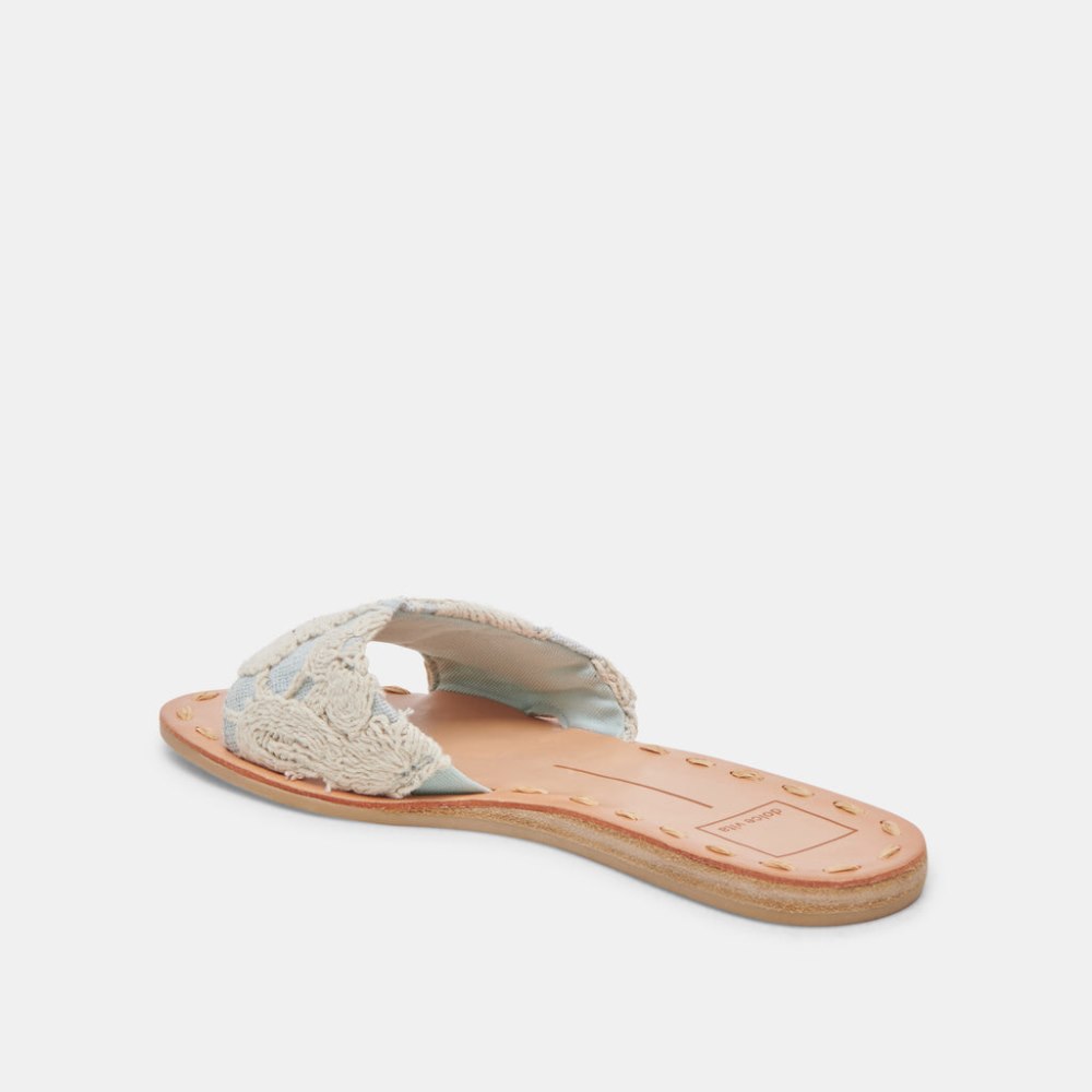 Dolce Vita Dalon Sandals Cream Blue Lace