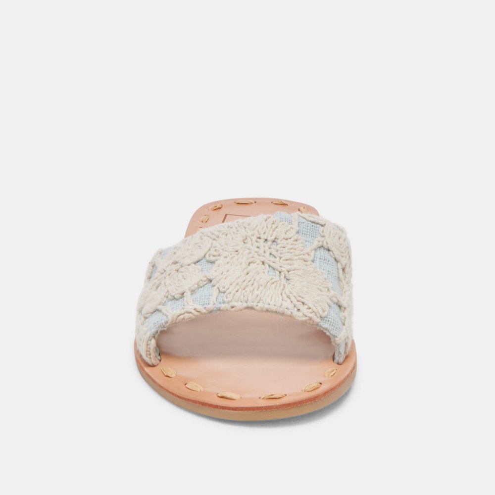 Dolce Vita Dalon Sandals Cream Blue Lace