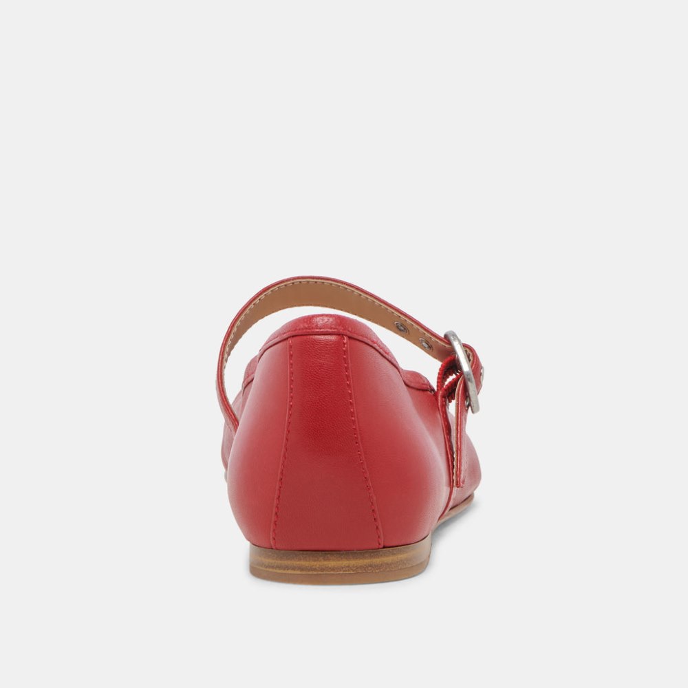 Dolce Vita Rodni Ballet Flats Red Leather