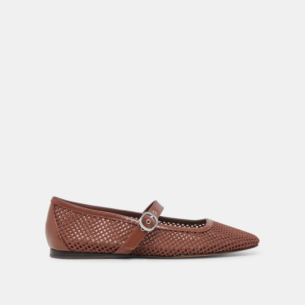 Dolce Vita Rodni Mesh Ballet Flats Toffee Woven Mesh