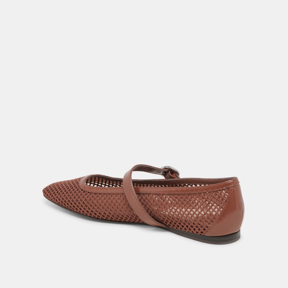 Dolce Vita Rodni Mesh Ballet Flats Toffee Woven Mesh