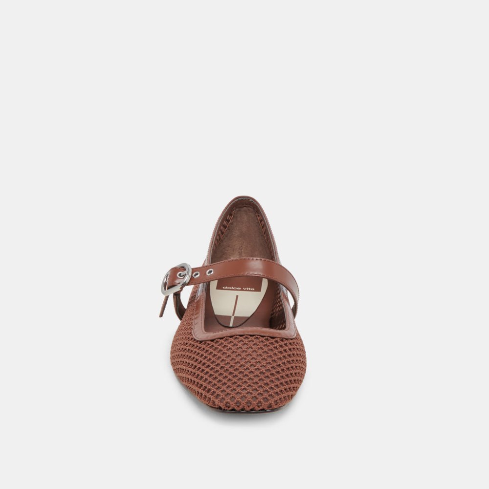 Dolce Vita Rodni Mesh Ballet Flats Toffee Woven Mesh