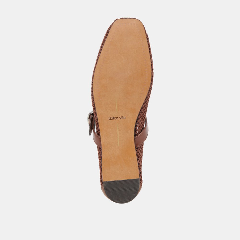 Dolce Vita Rodni Mesh Ballet Flats Toffee Woven Mesh