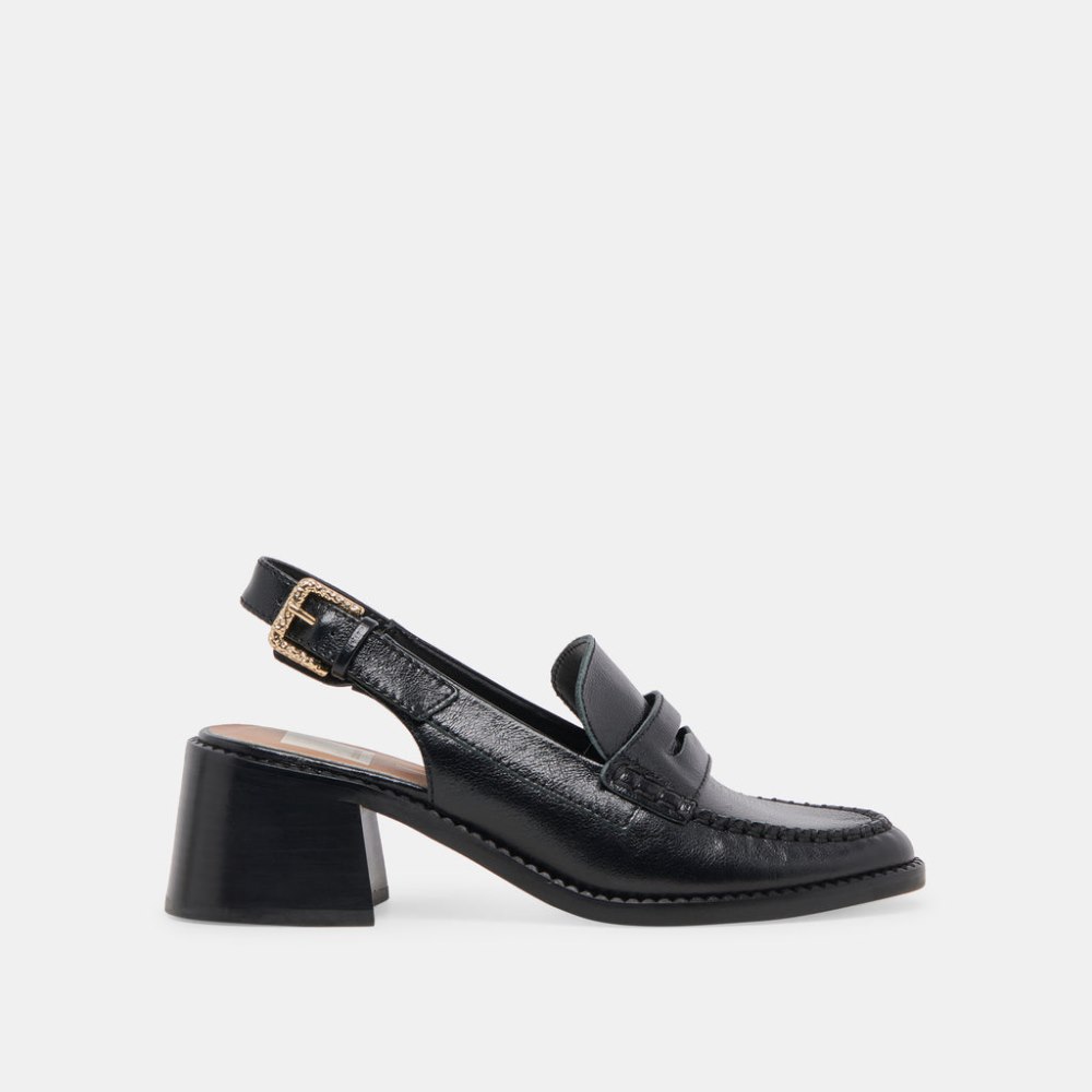 Dolce Vita Hardi Heels Midnight Crinkle Patent