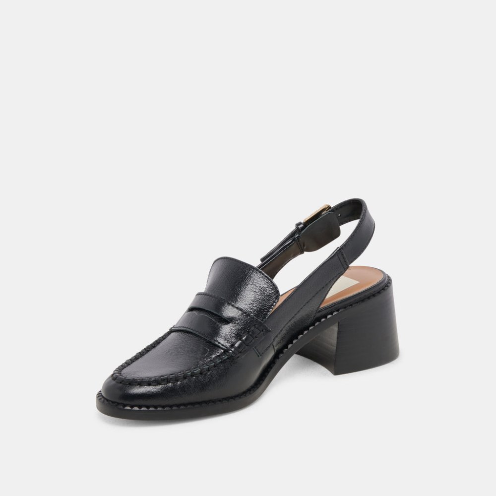 Dolce Vita Hardi Heels Midnight Crinkle Patent