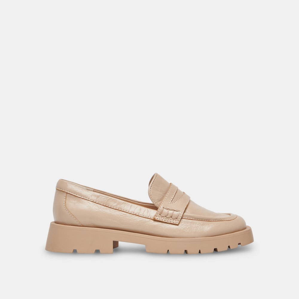 Dolce Vita Elias Flats Sesame Crinkle Patent