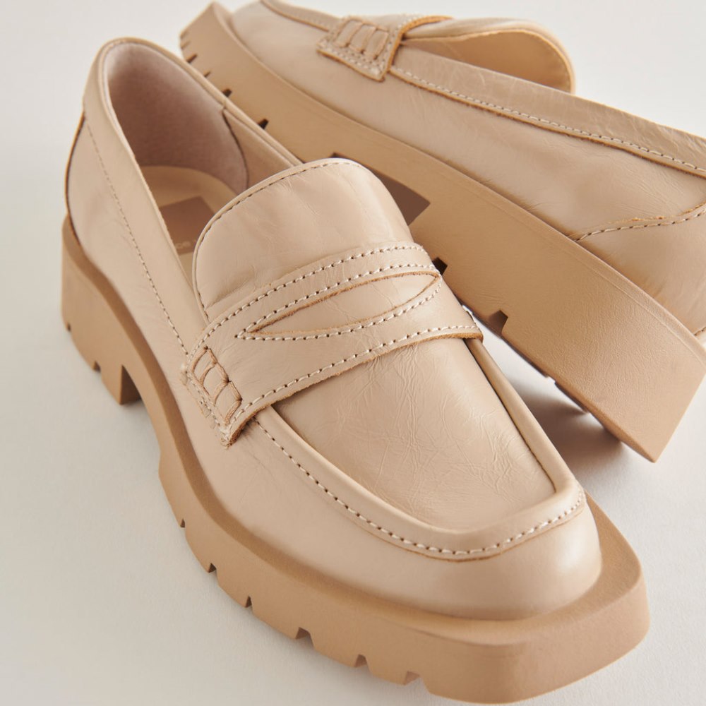 Dolce Vita Elias Flats Sesame Crinkle Patent
