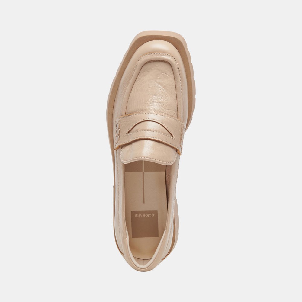 Dolce Vita Elias Flats Sesame Crinkle Patent