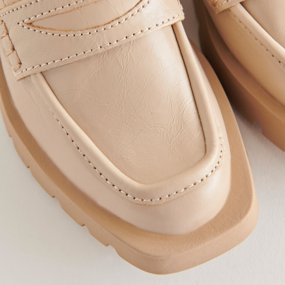 Dolce Vita Elias Flats Sesame Crinkle Patent