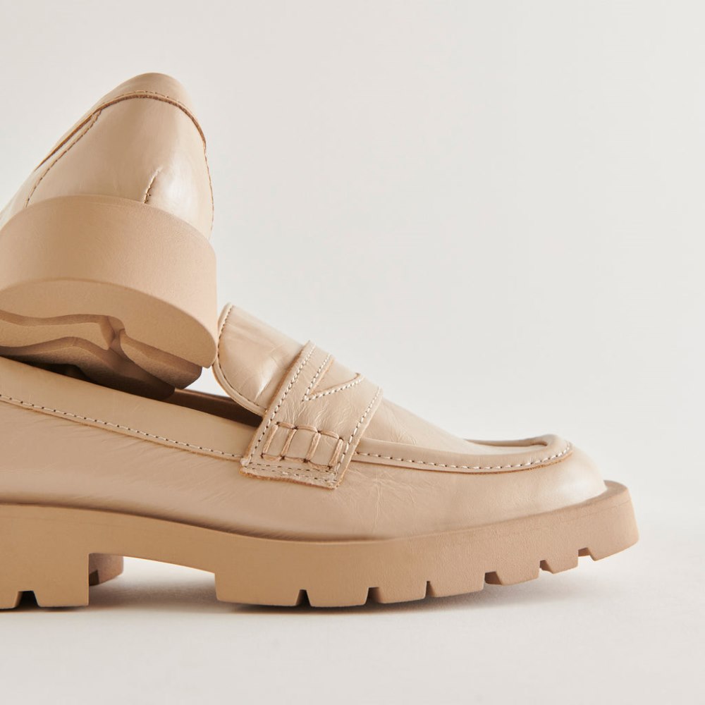 Dolce Vita Elias Flats Sesame Crinkle Patent