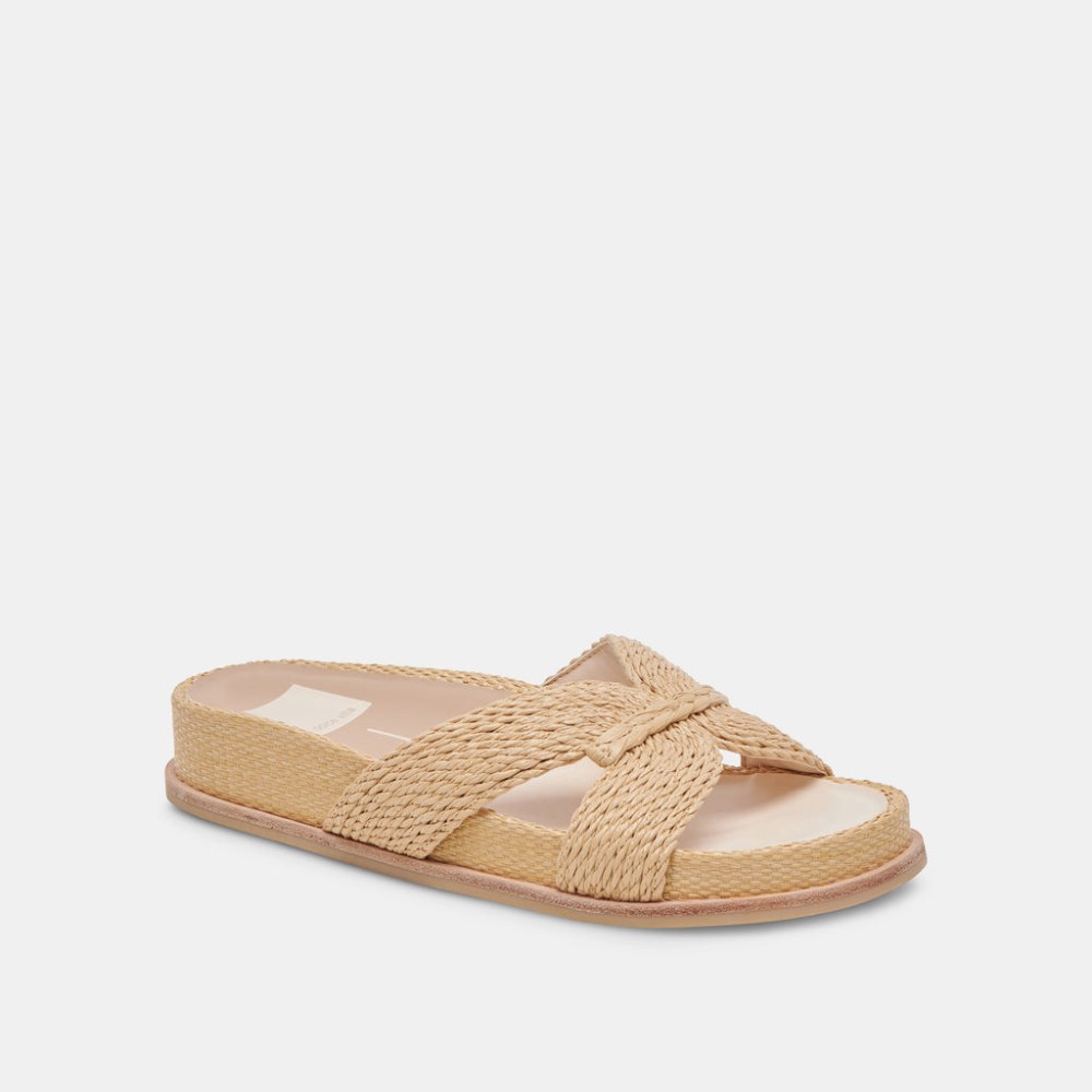 Dolce Vita Selda Wide Sandals Lt Natural Raffia