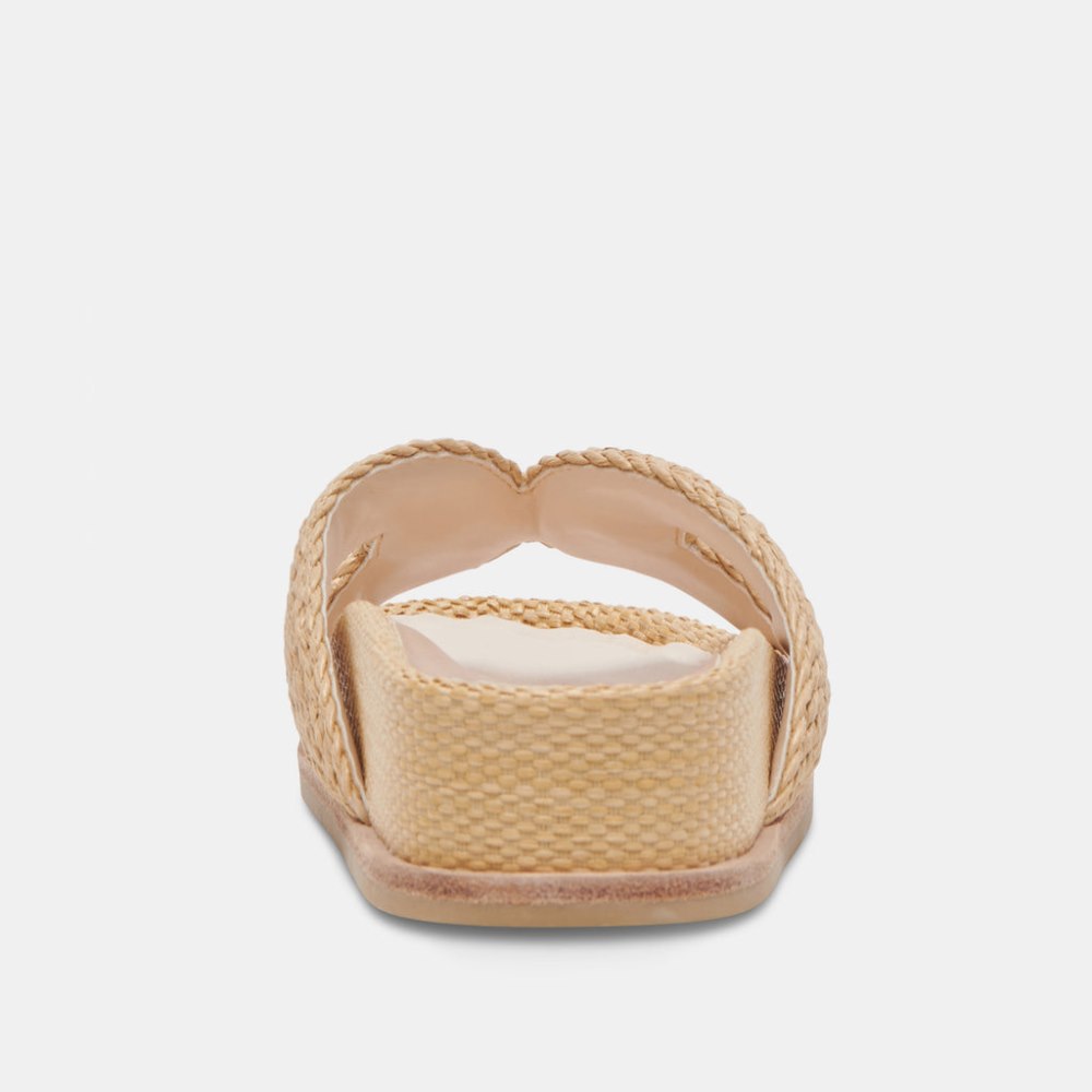 Dolce Vita Selda Wide Sandals Lt Natural Raffia