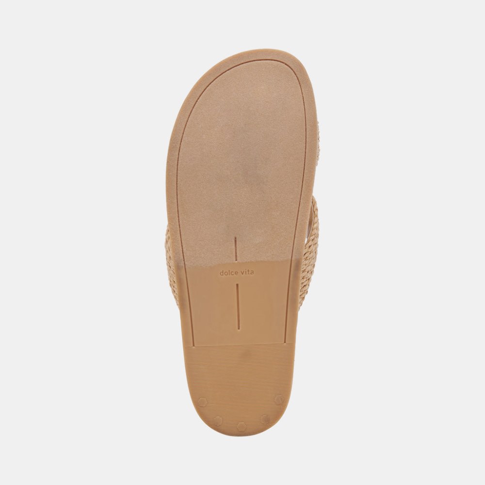 Dolce Vita Selda Wide Sandals Lt Natural Raffia