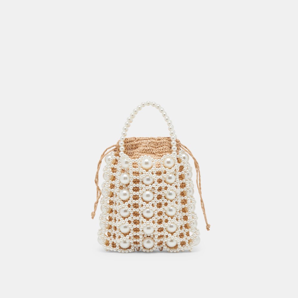 Dolce Vita Adeline Handbag Natural Pearl Raffia