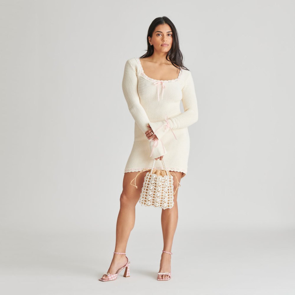 Dolce Vita Adeline Handbag Natural Pearl Raffia