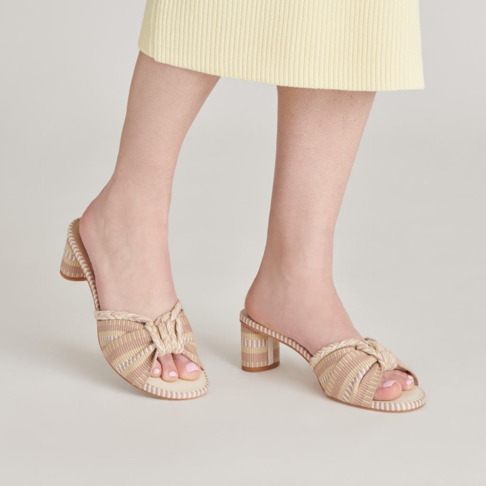 Dolce Vita Dallie Heels Natural Multi Woven