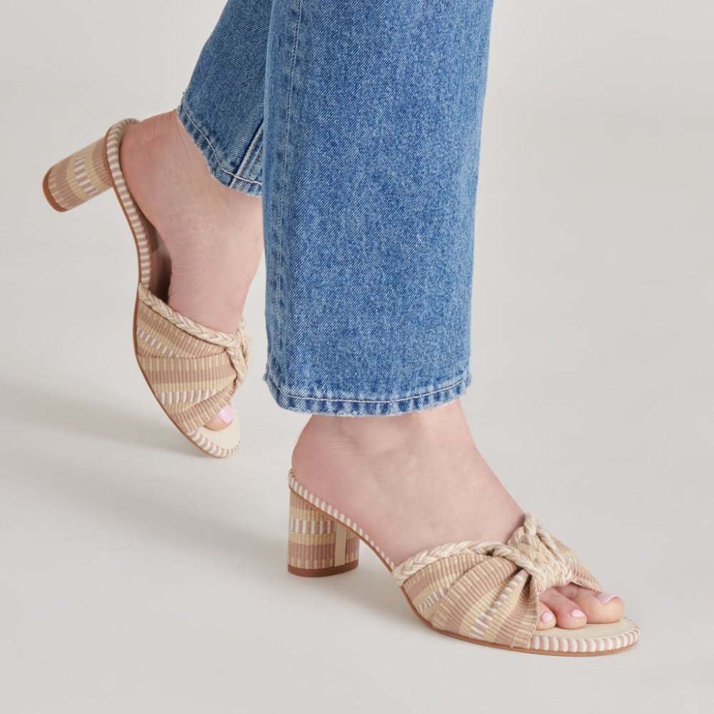 Dolce Vita Dallie Heels Natural Multi Woven