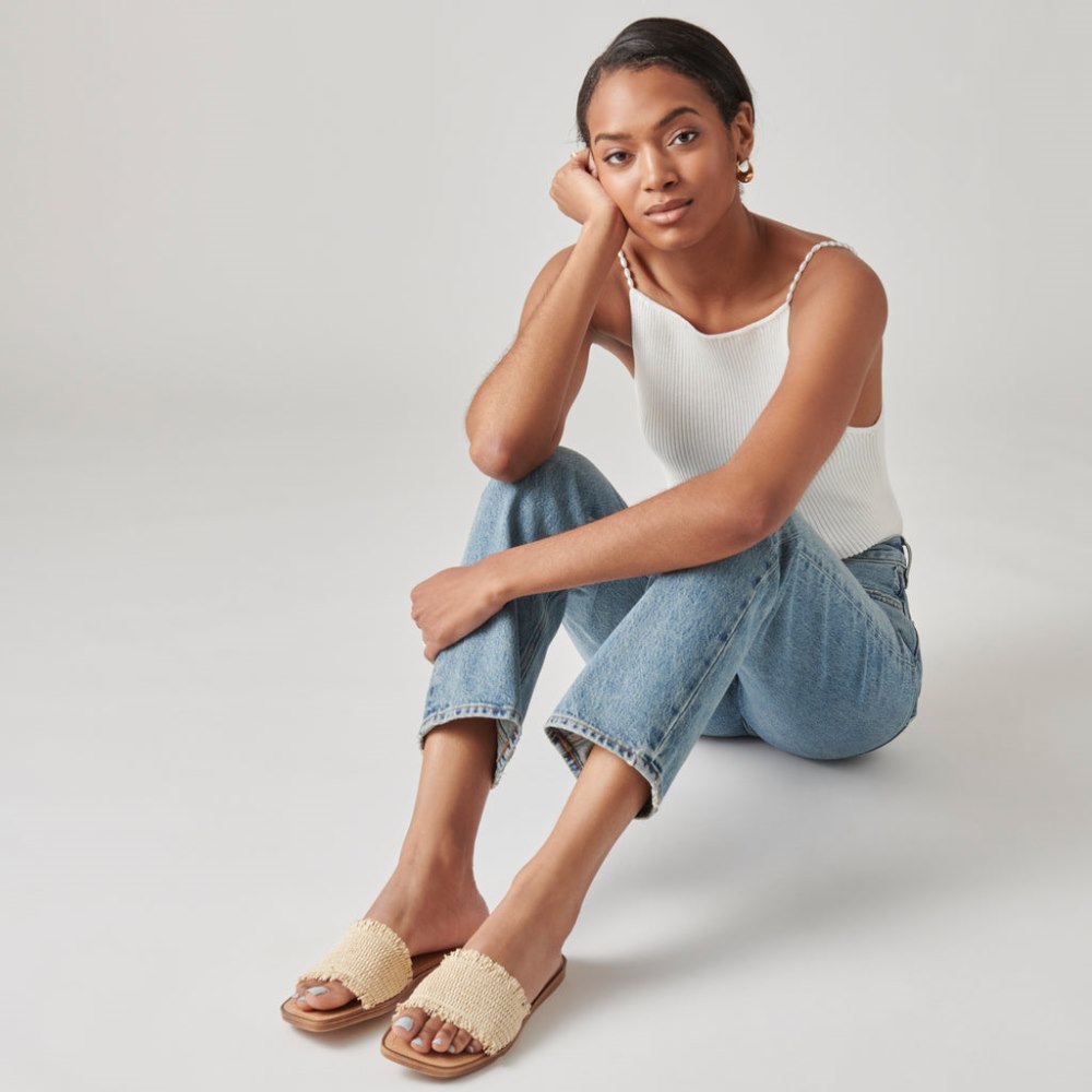 Dolce Vita Canary Sandals Lt Natural Raffia