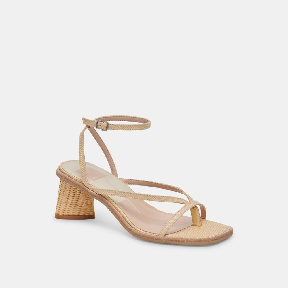 Dolce Vita Banita Sandals Lt Natural Raffia